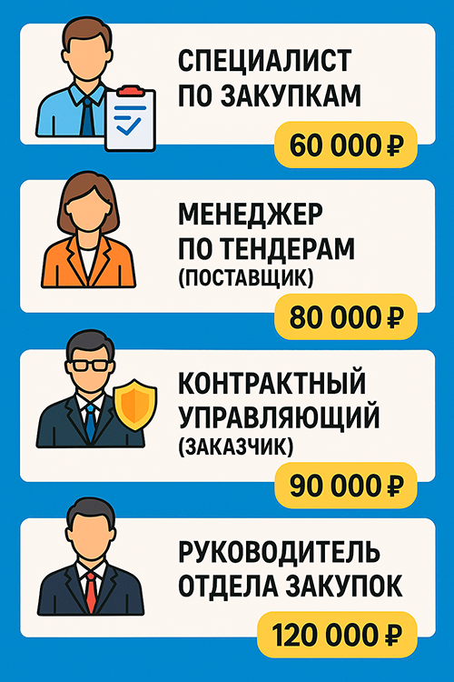 Виды профессий в сфере закупок и тендеров